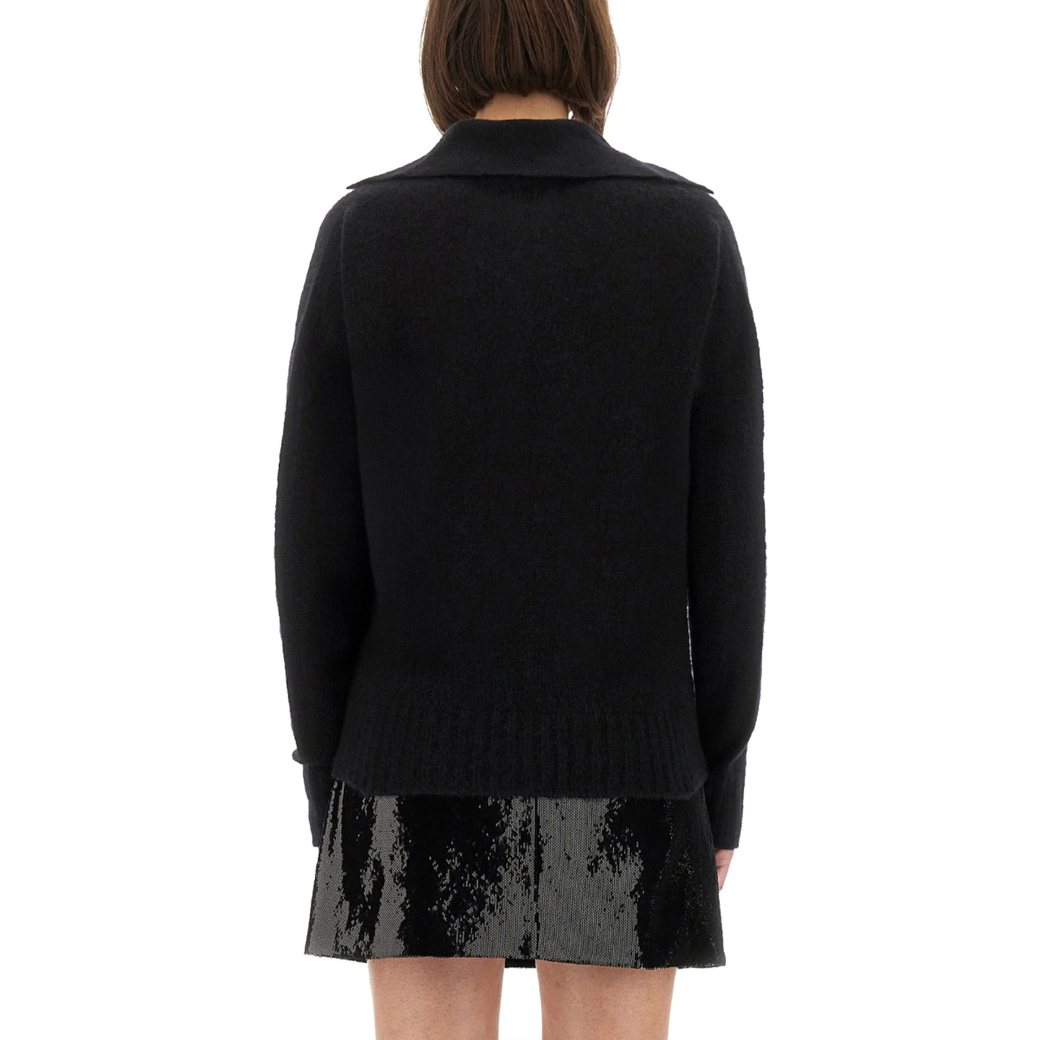 CASHMERE AND SILK LONG SLEEVE POLO SHIRT