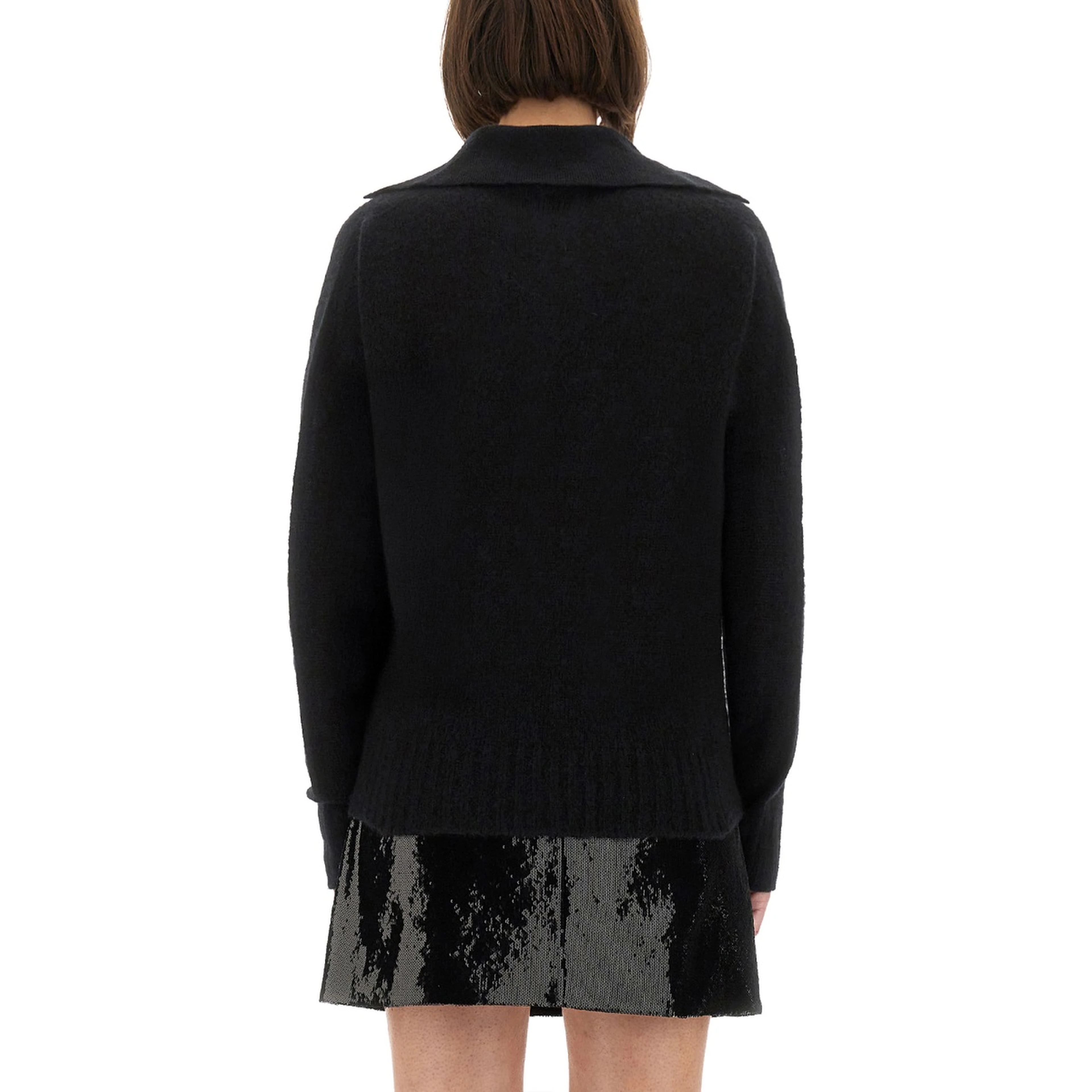 CASHMERE AND SILK LONG SLEEVE POLO SHIRT