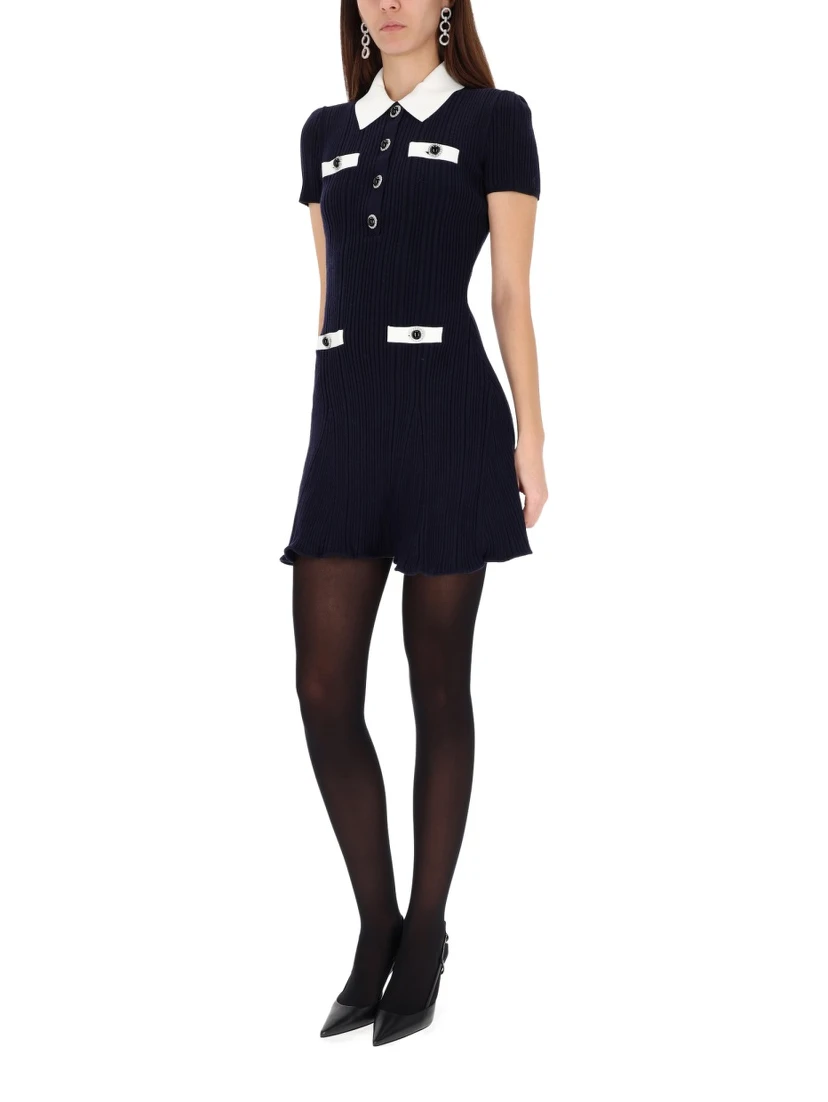 MINI DRESS WITH CONTRASTING COLLAR