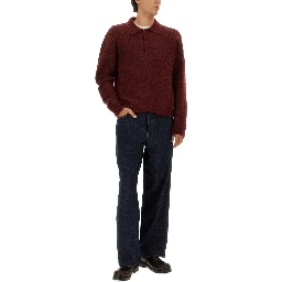 WOOL SWEATER WITH POLO COLLAR