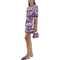 MAJOLICA PRINT MINI DRESS