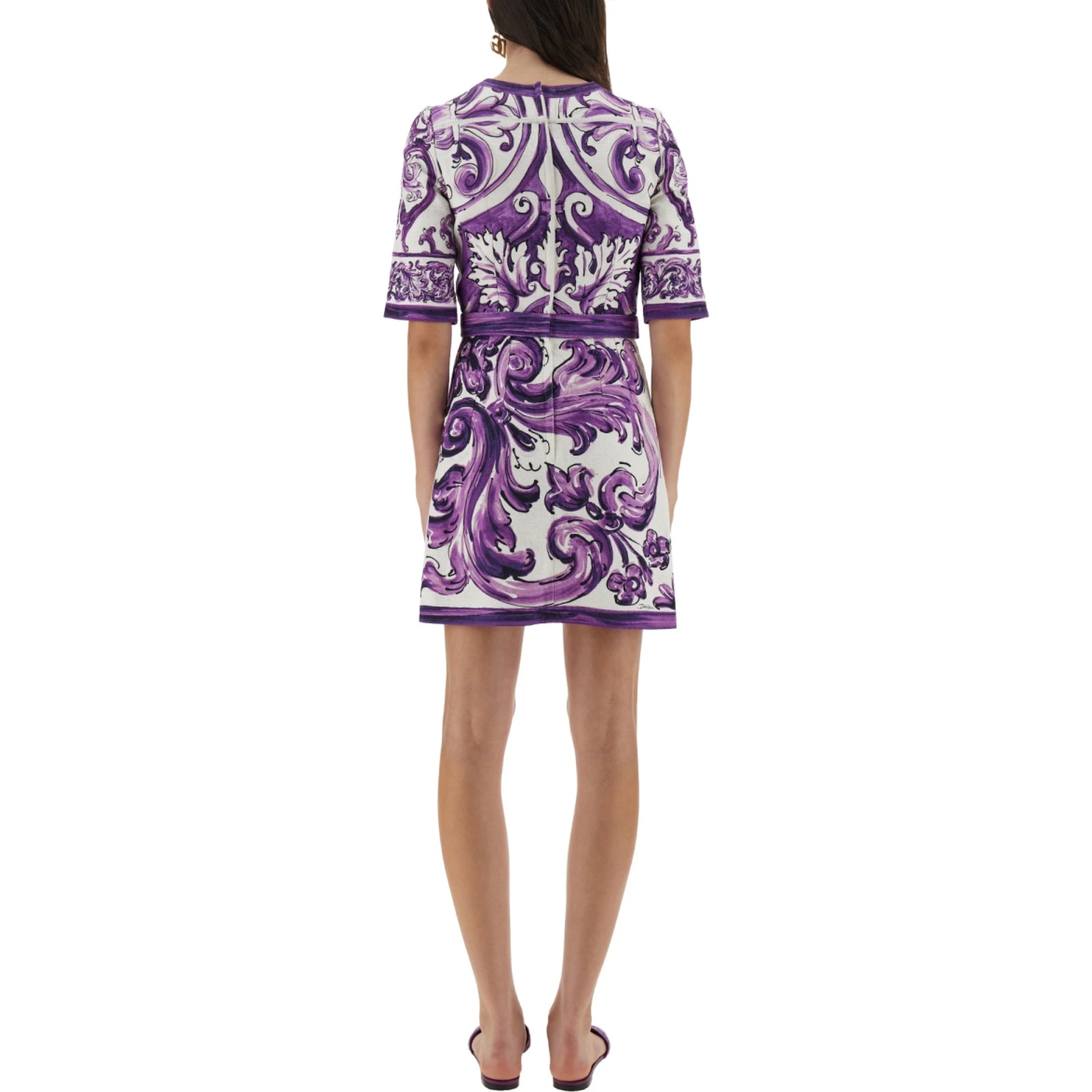 MAJOLICA PRINT MINI DRESS