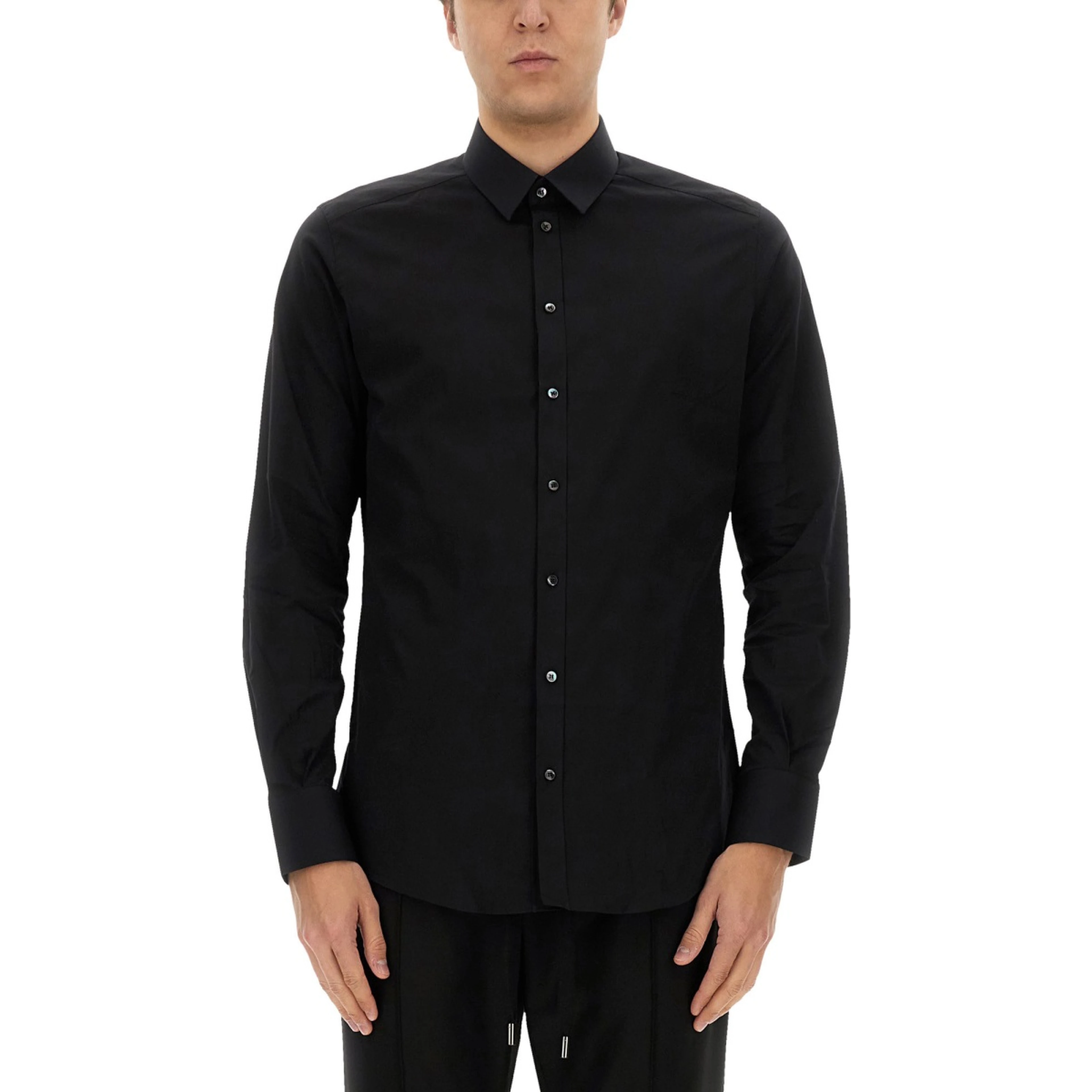 GOLD POPLIN STRETCH SHIRT