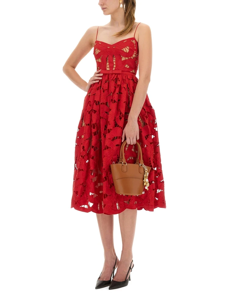 EMBROIDERED MIDI DRESS WITH BOW alternative