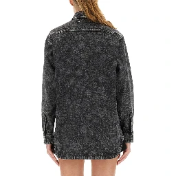 "OLLIE BOYFRIENS" SHIRT WITH LASER FLOWERS