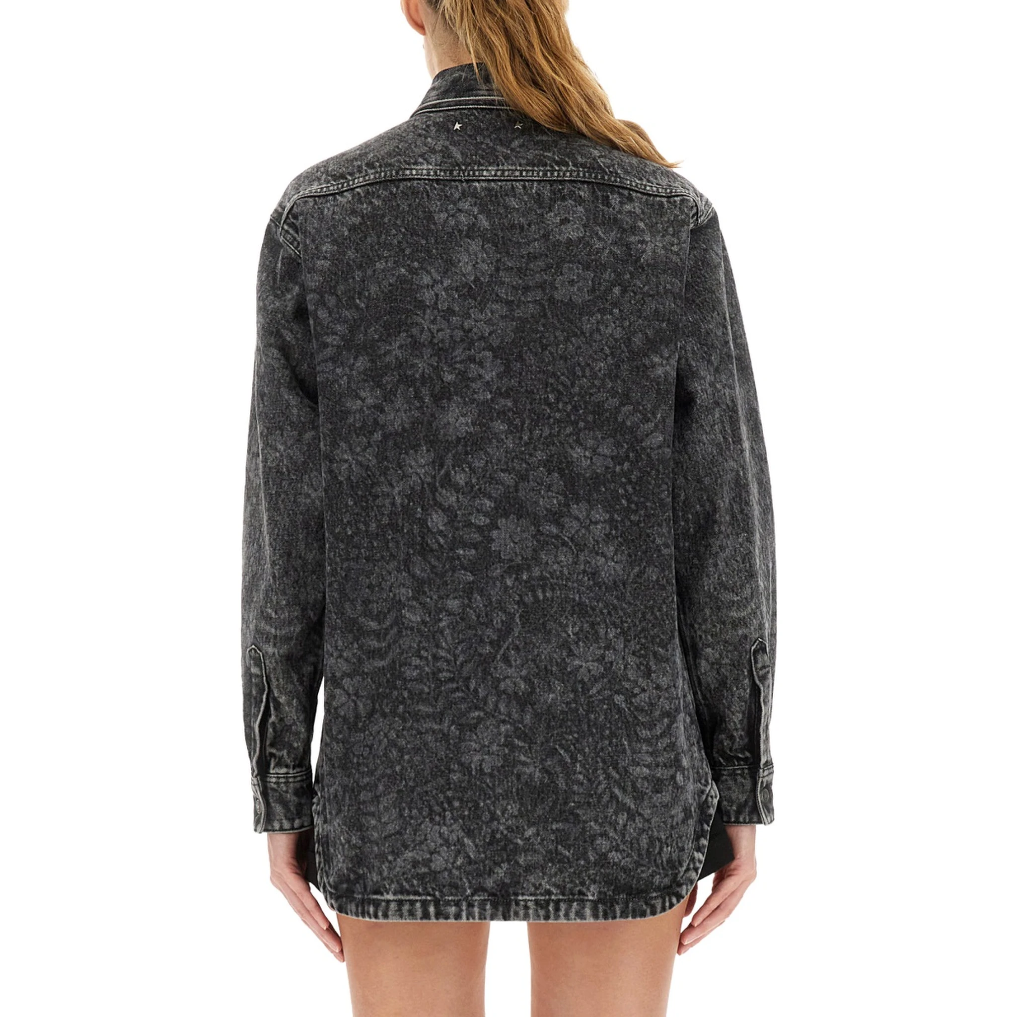 "OLLIE BOYFRIENS" SHIRT WITH LASER FLOWERS