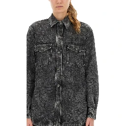 "OLLIE BOYFRIENS" SHIRT WITH LASER FLOWERS