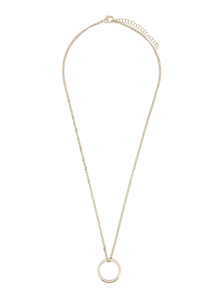 MINIMAL LOGO RING NECKLACE