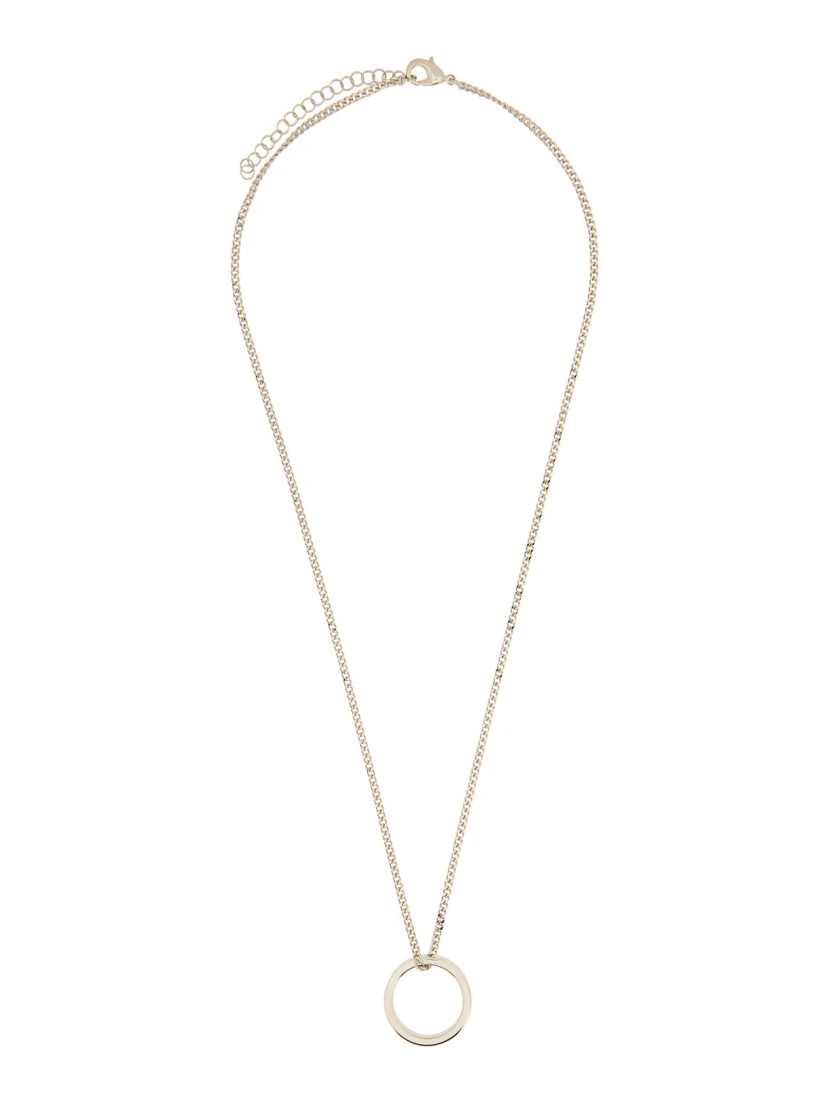 MINIMAL LOGO RING NECKLACE