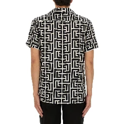 MONOGRAM PRINT PAJAMA SHIRT