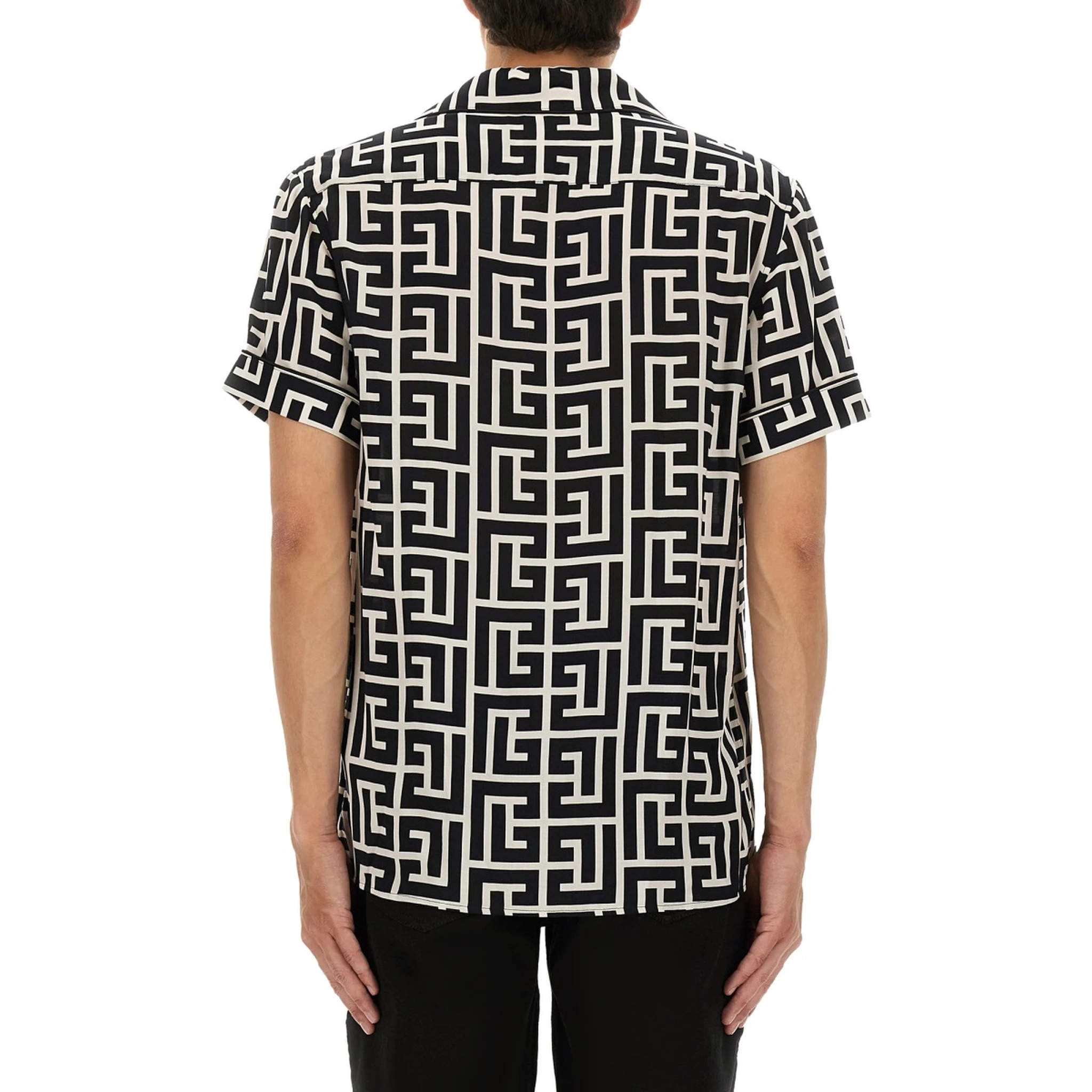 MONOGRAM PRINT PAJAMA SHIRT