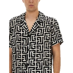 MONOGRAM PRINT PAJAMA SHIRT