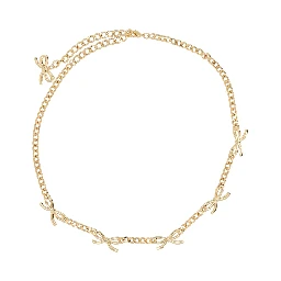 NECKLACE WITH BOWS AND CRYSTALS