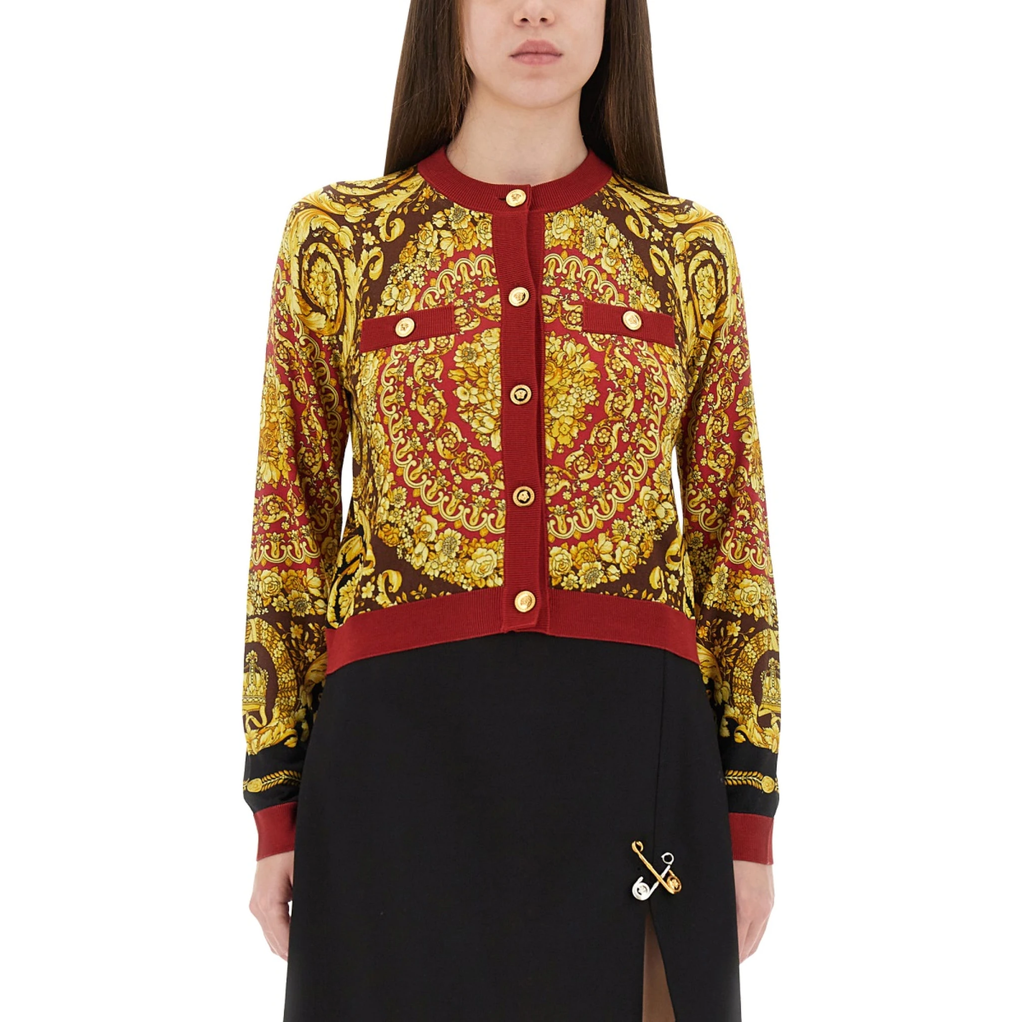 BAROQUE SILK KNIT CARDIGAN