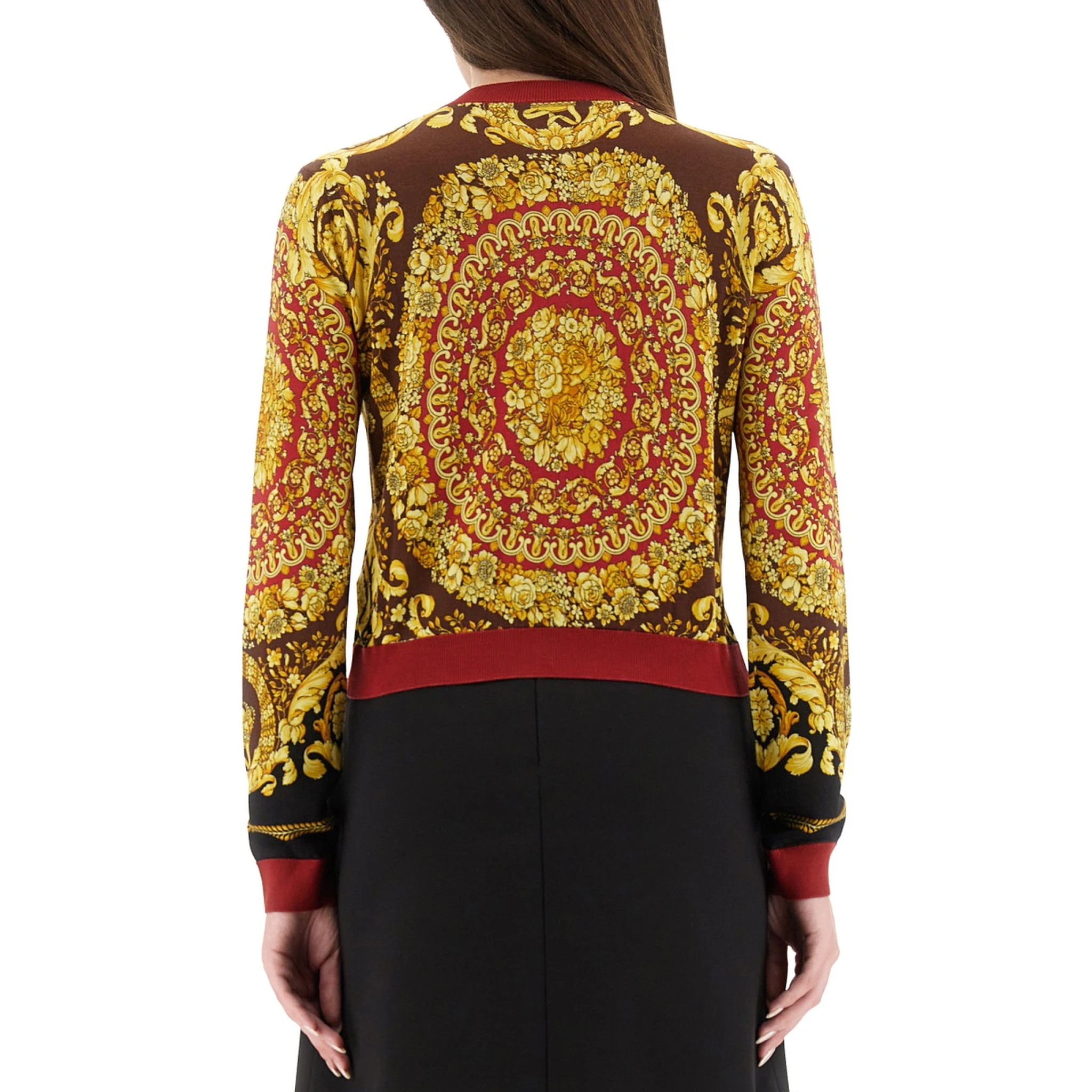 BAROQUE SILK KNIT CARDIGAN