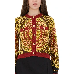 BAROQUE SILK KNIT CARDIGAN