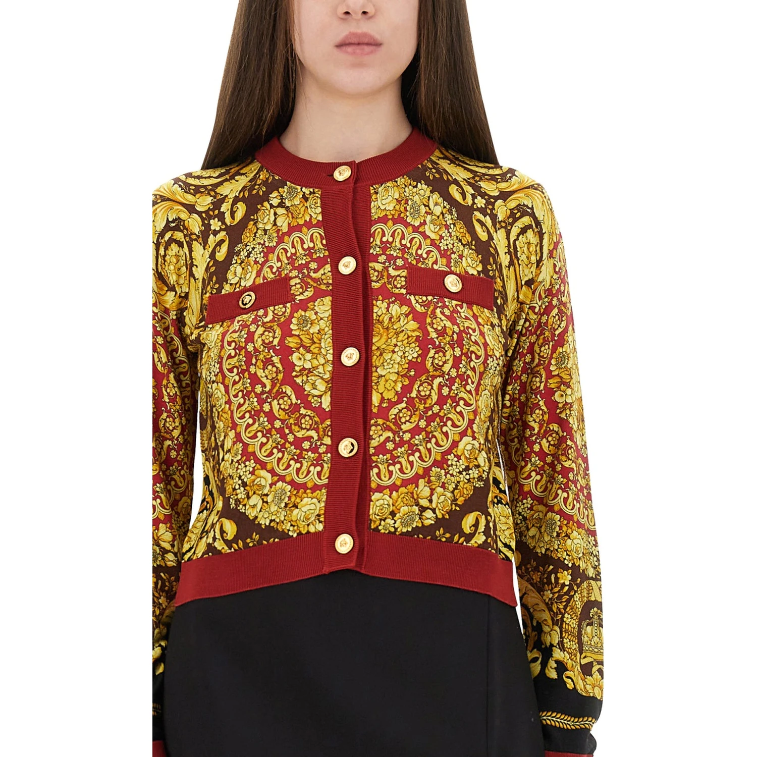 BAROQUE SILK KNIT CARDIGAN