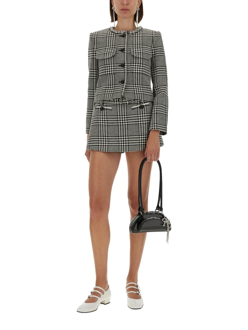 HOUNDSTOOTH JACKET WITH CRYSTALS