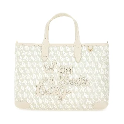 XS TOTE BAG WITH "I AM A PLASTIC BAG" PATTERN