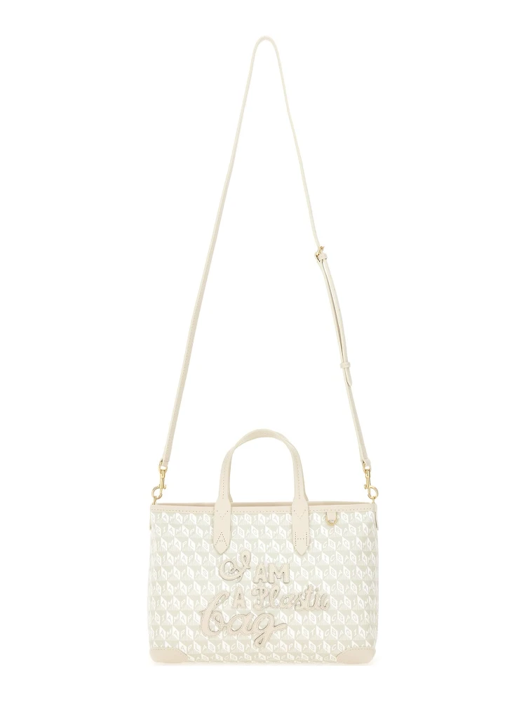 XS TOTE BAG WITH "I AM A PLASTIC BAG" PATTERN alternative