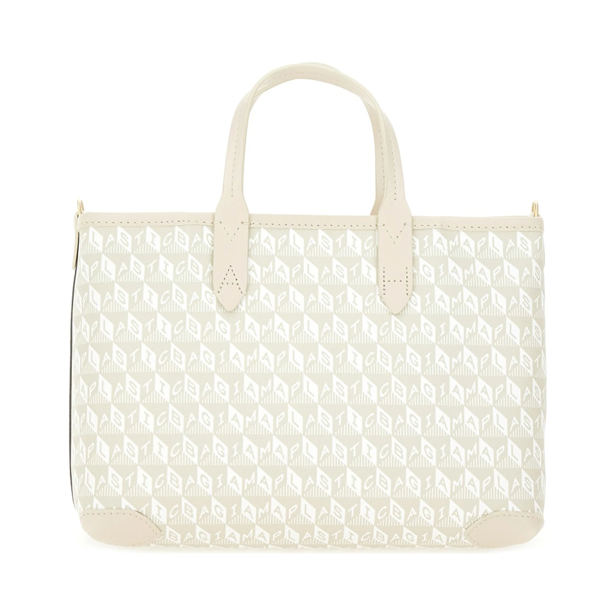 XS TOTE BAG WITH "I AM A PLASTIC BAG" PATTERN
