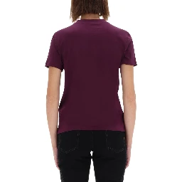 T-SHIRT WITH LOGO AND RHINESTONES