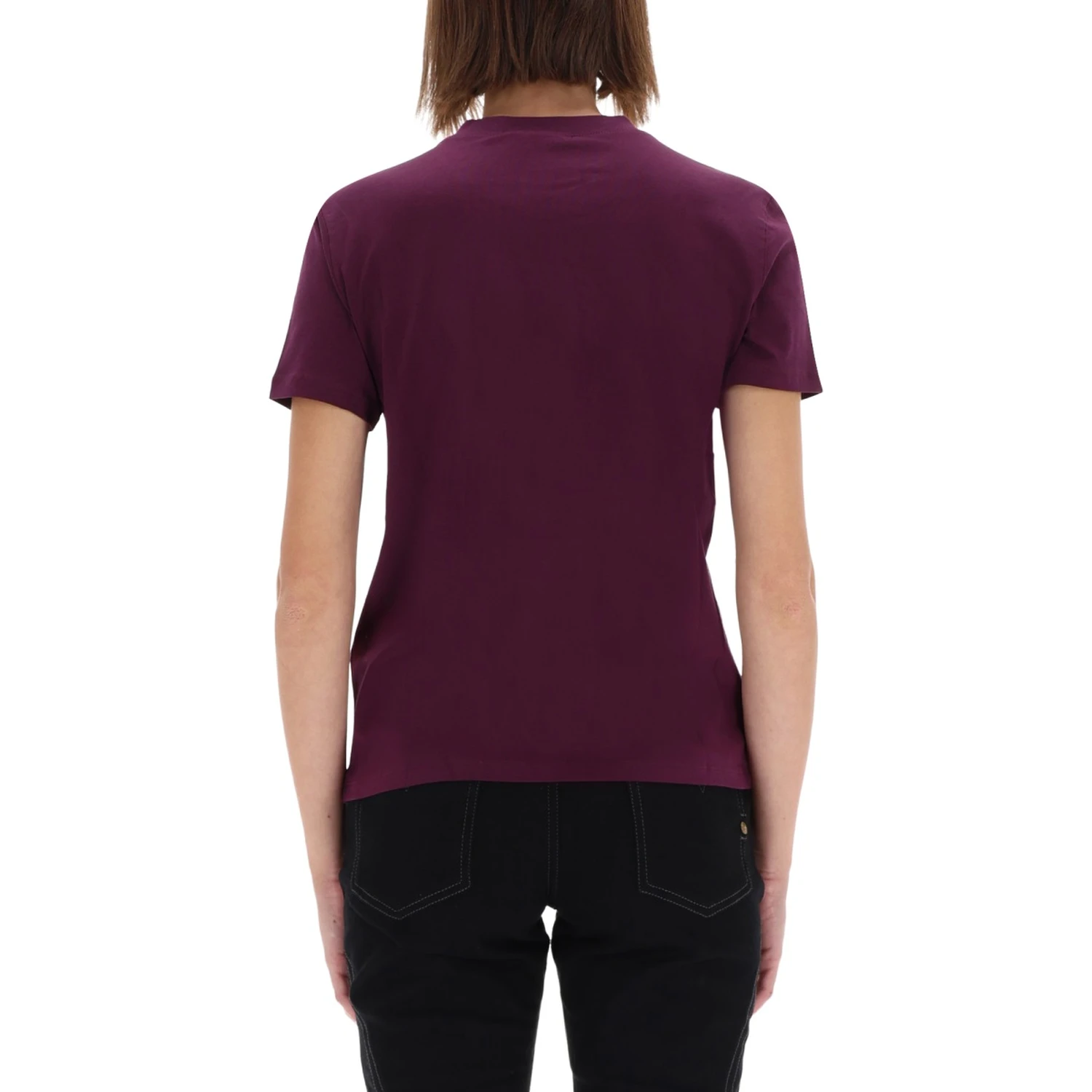 T-SHIRT WITH LOGO AND RHINESTONES