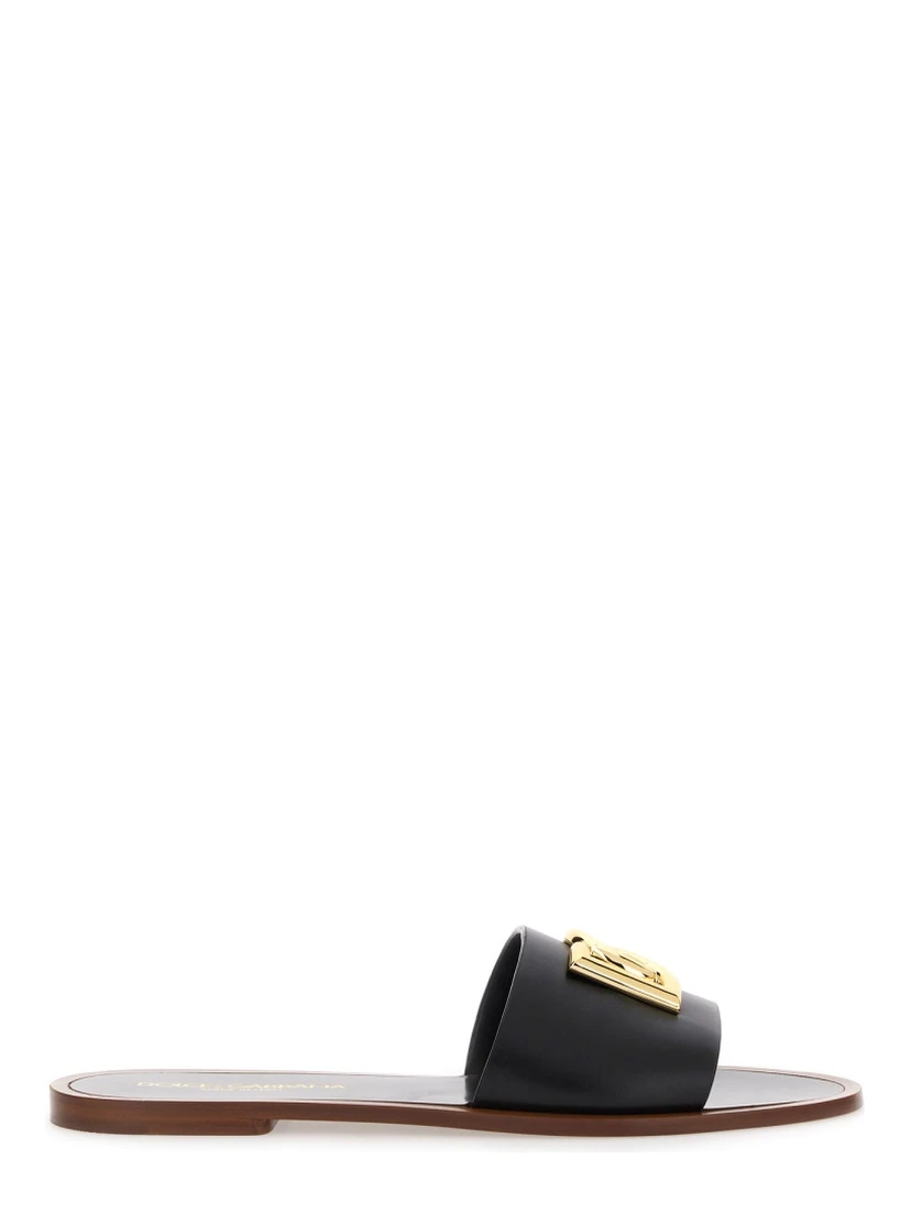 LEATHER SLIDE SANDAL