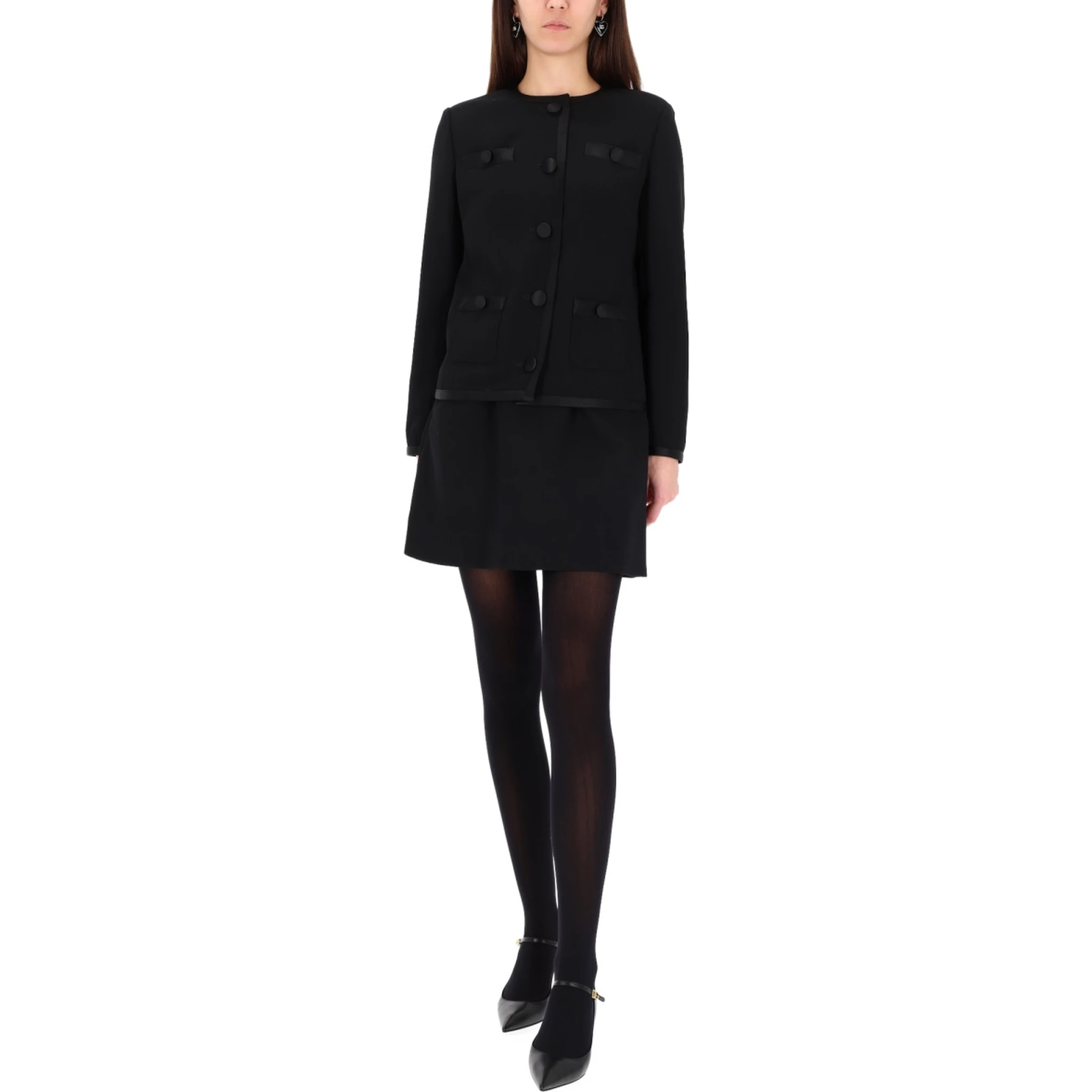 DOUBLE CREPE SINGLE-BREASTED JACKET