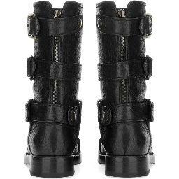 LEATHER BOOT WITH BUCKLES
