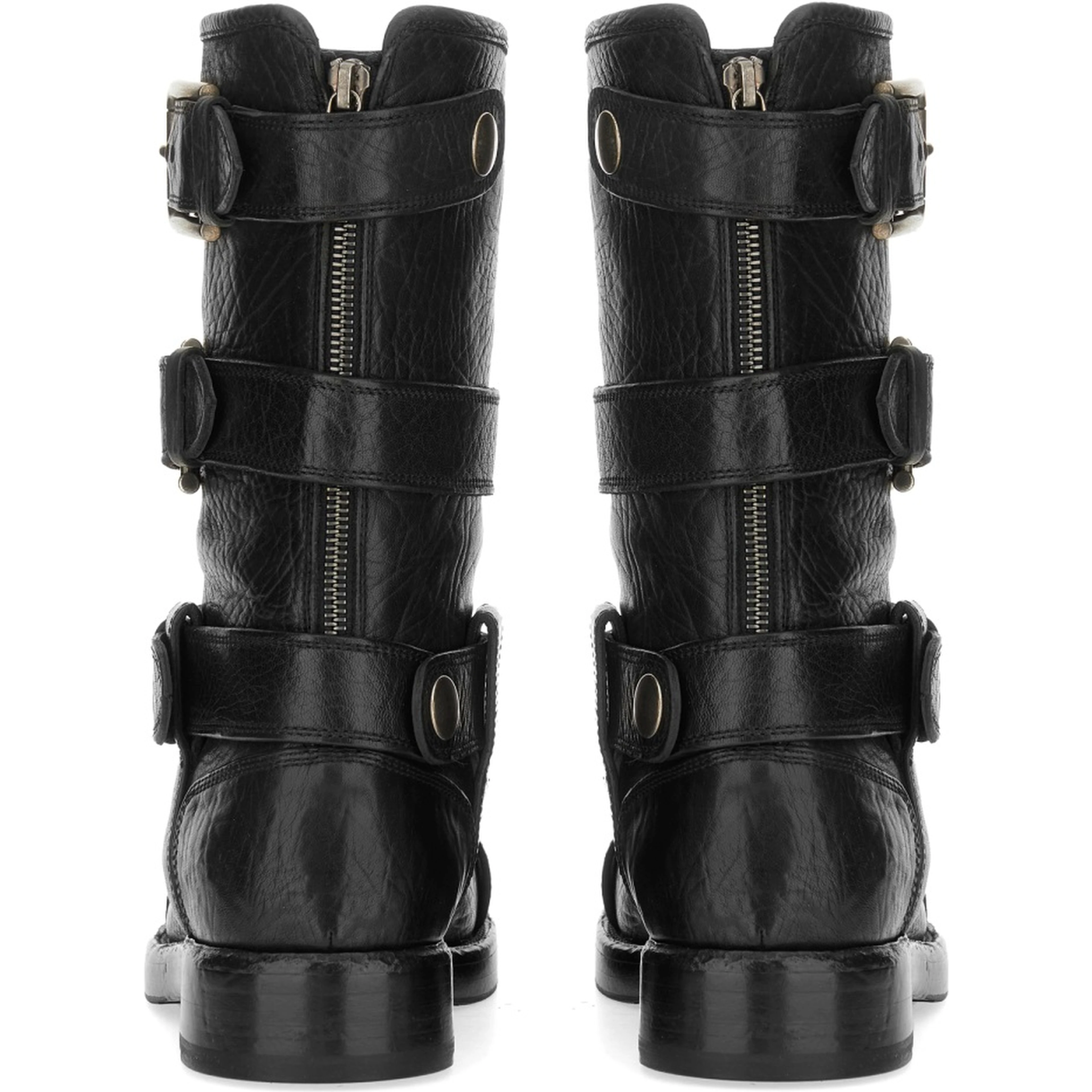LEATHER BOOT WITH BUCKLES