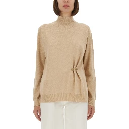 WOOL, SILK AND CASHMERE SWEATER