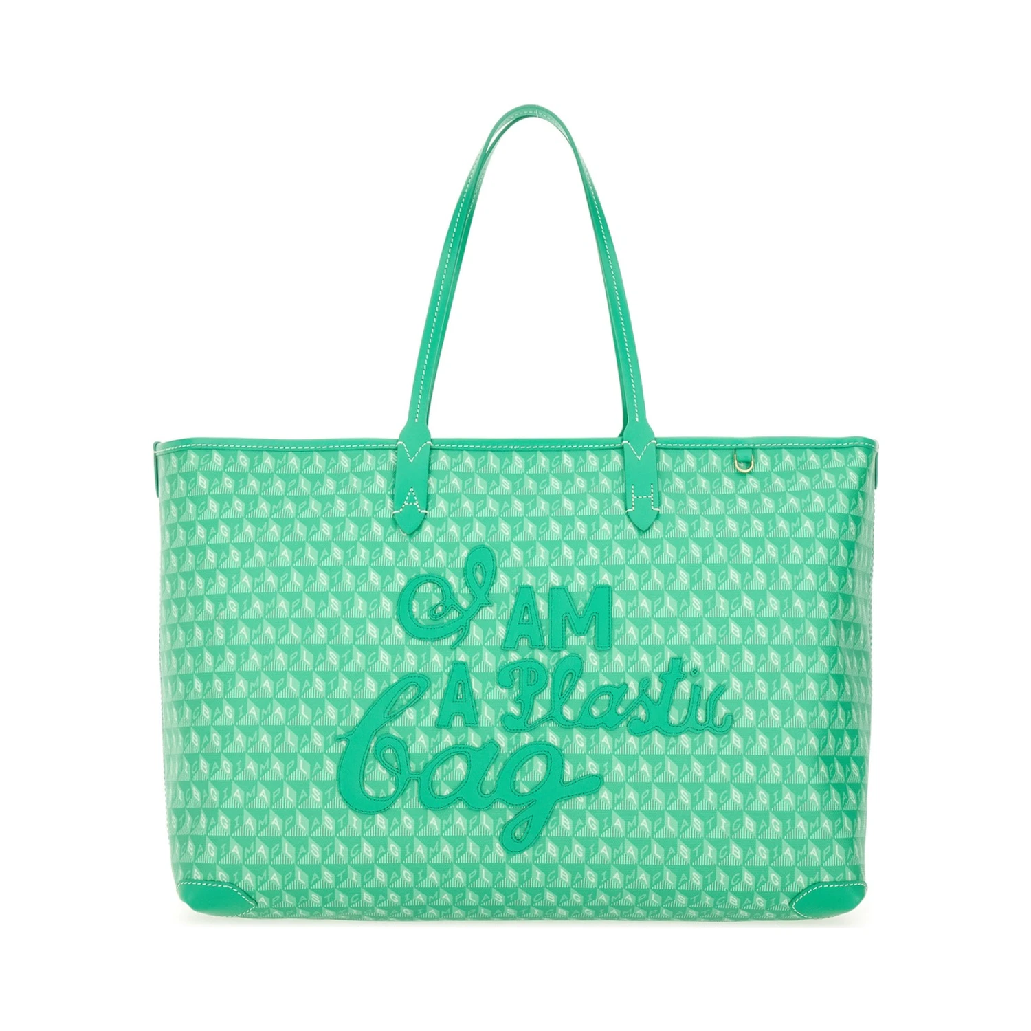 TOTE BAG WITH "I AM A PLASTIC BAG" PATTERN