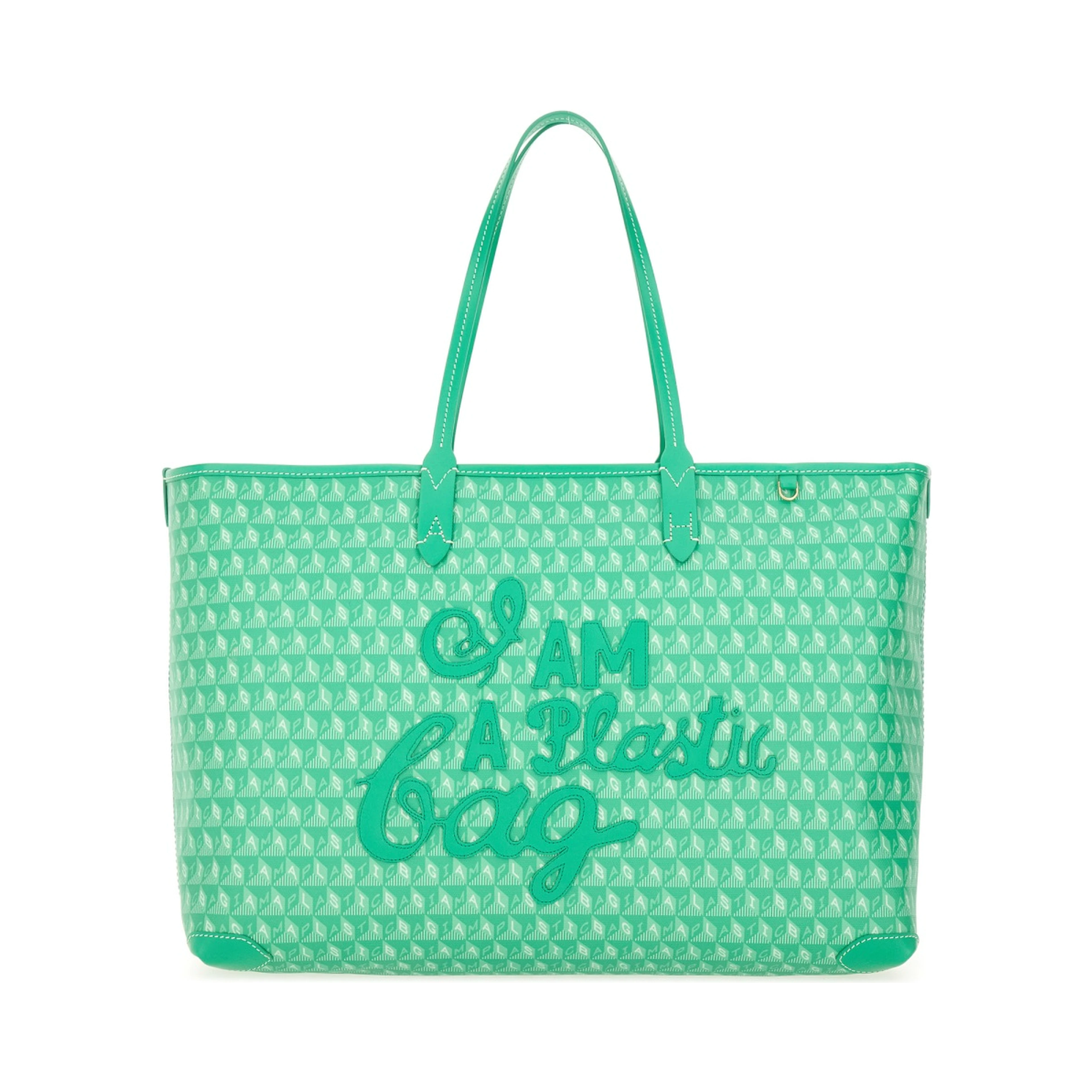 TOTE BAG WITH "I AM A PLASTIC BAG" PATTERN