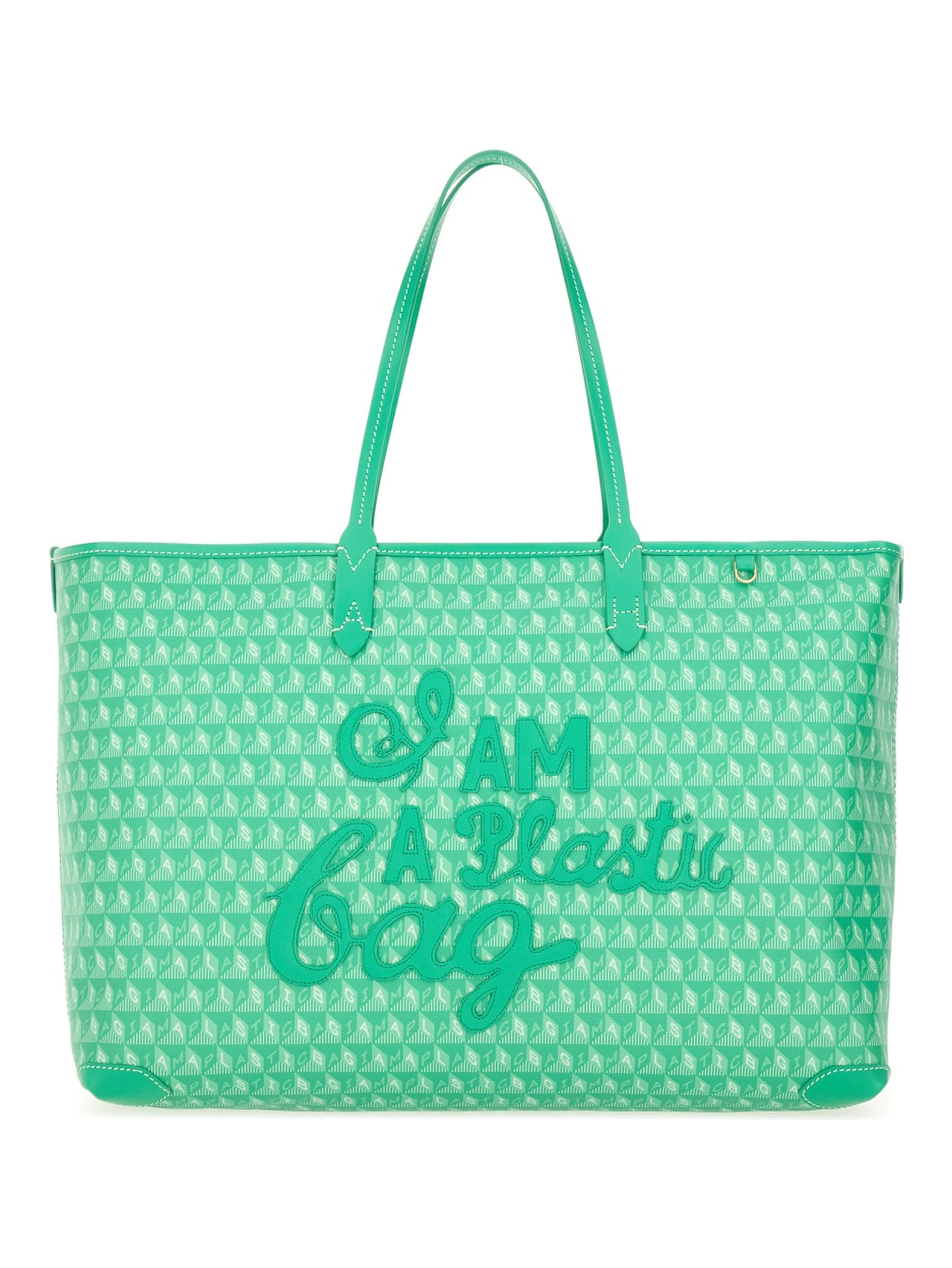TOTE BAG WITH "I AM A PLASTIC BAG" PATTERN