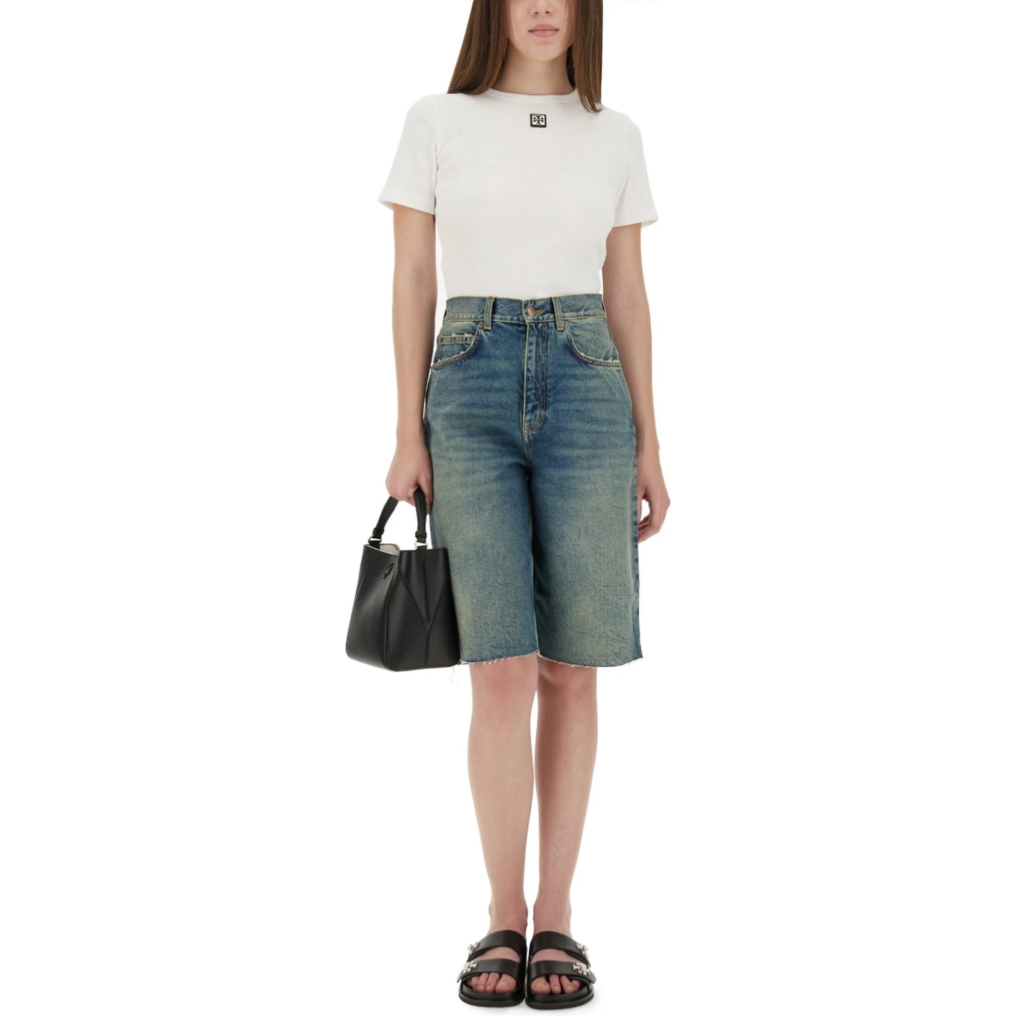 RIBBED COTTON T-SHIRT