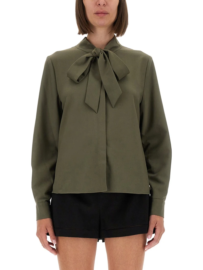 TWILL SHIRT WITH BOW