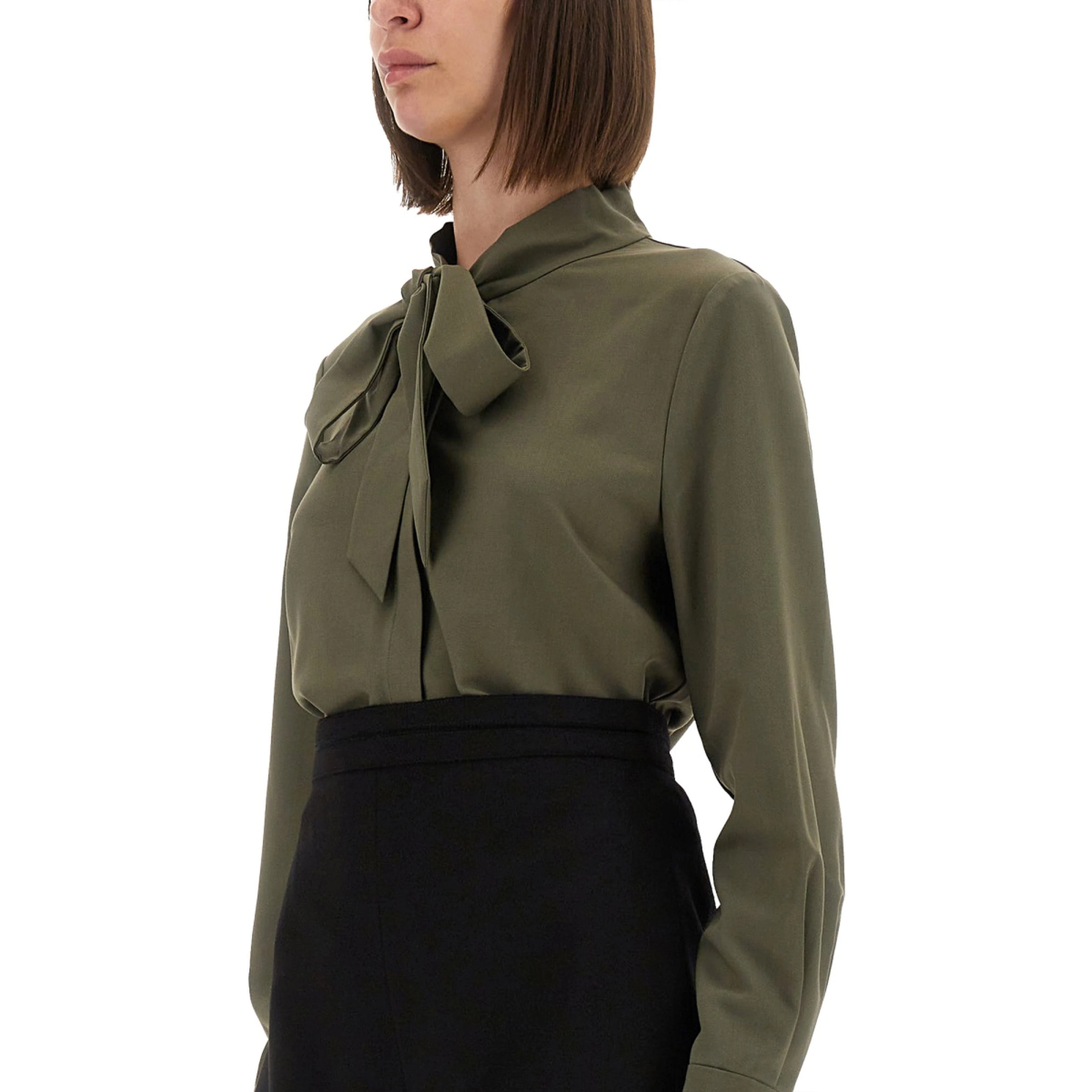 TWILL SHIRT WITH BOW