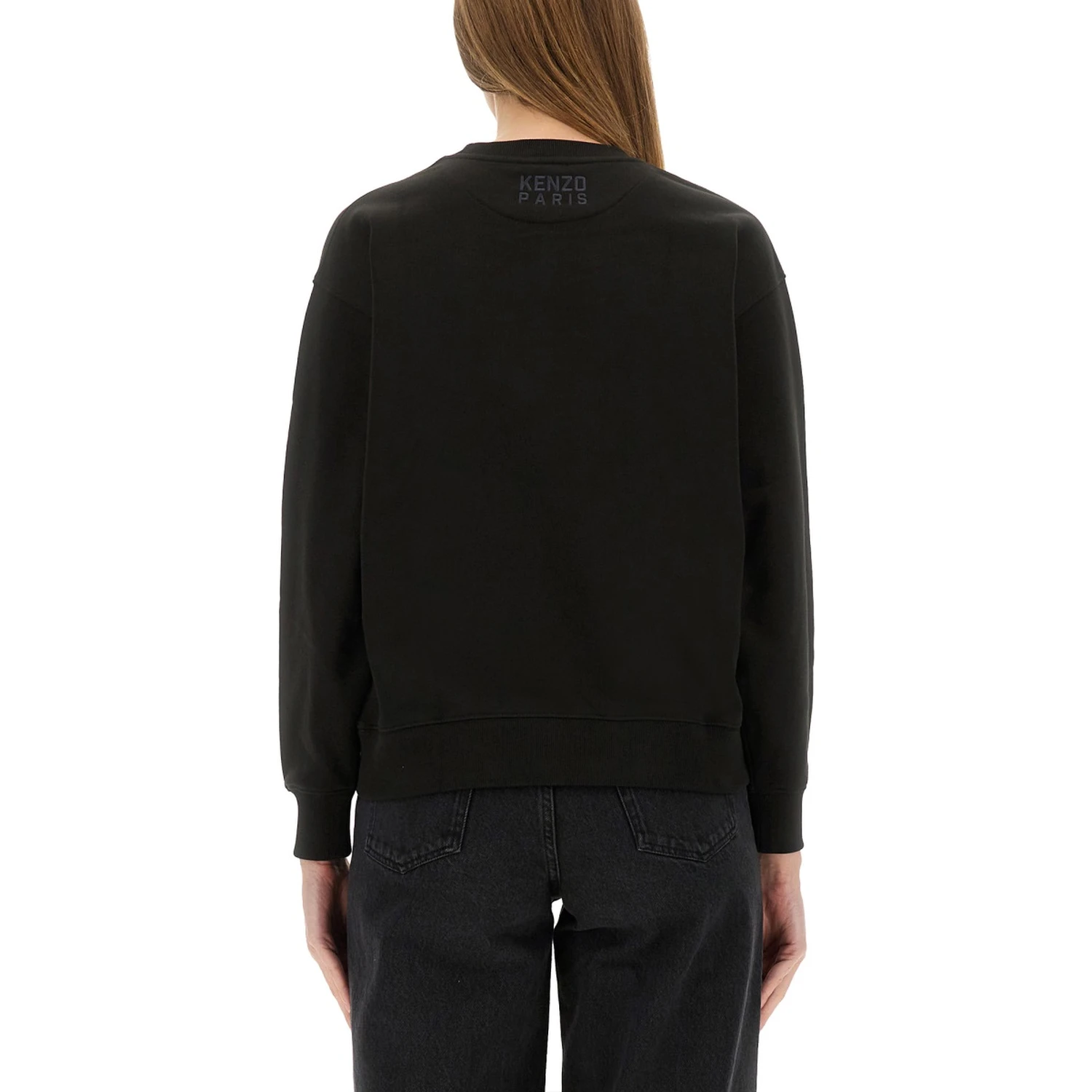 COTTON SWEATSHIRT WITH "HAPPY TIGER" PATCH