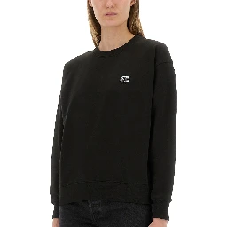 COTTON SWEATSHIRT WITH "HAPPY TIGER" PATCH