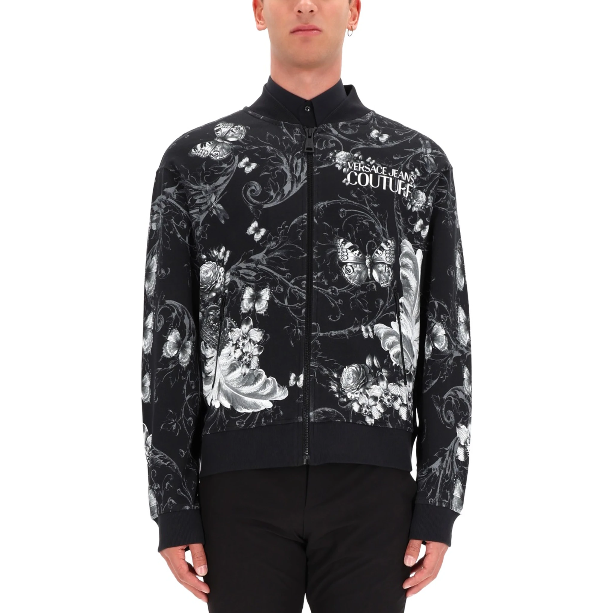 COTTON FLEECE BOMBER JACKET