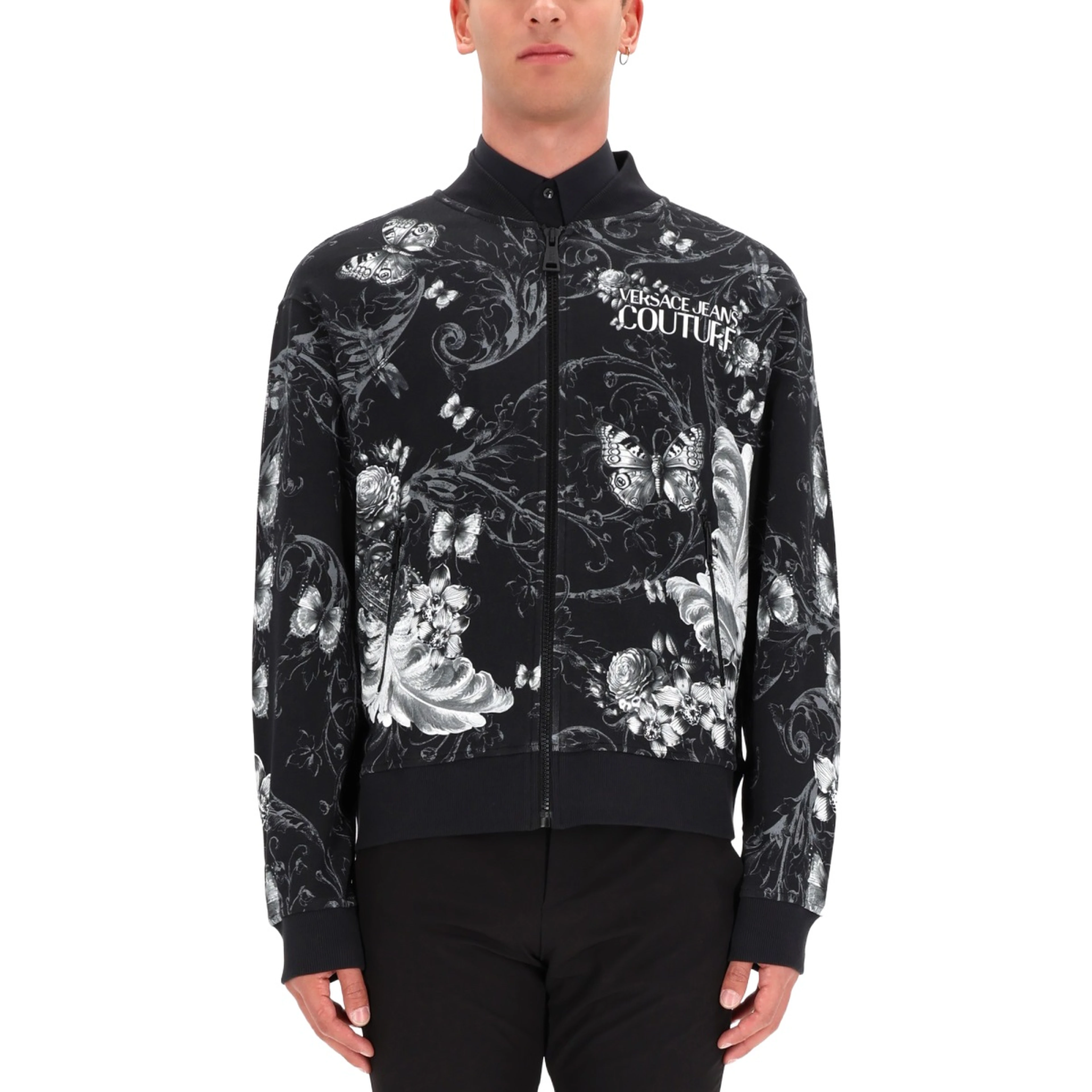 COTTON FLEECE BOMBER JACKET