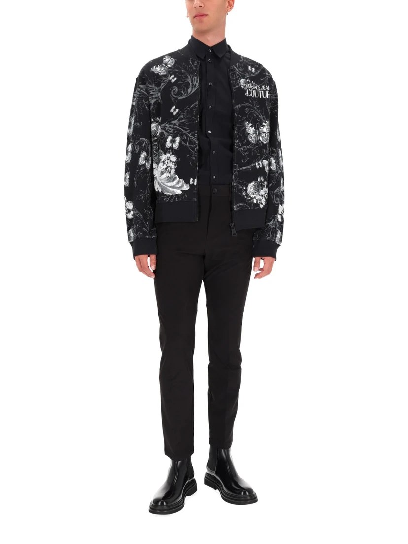 COTTON FLEECE BOMBER JACKET