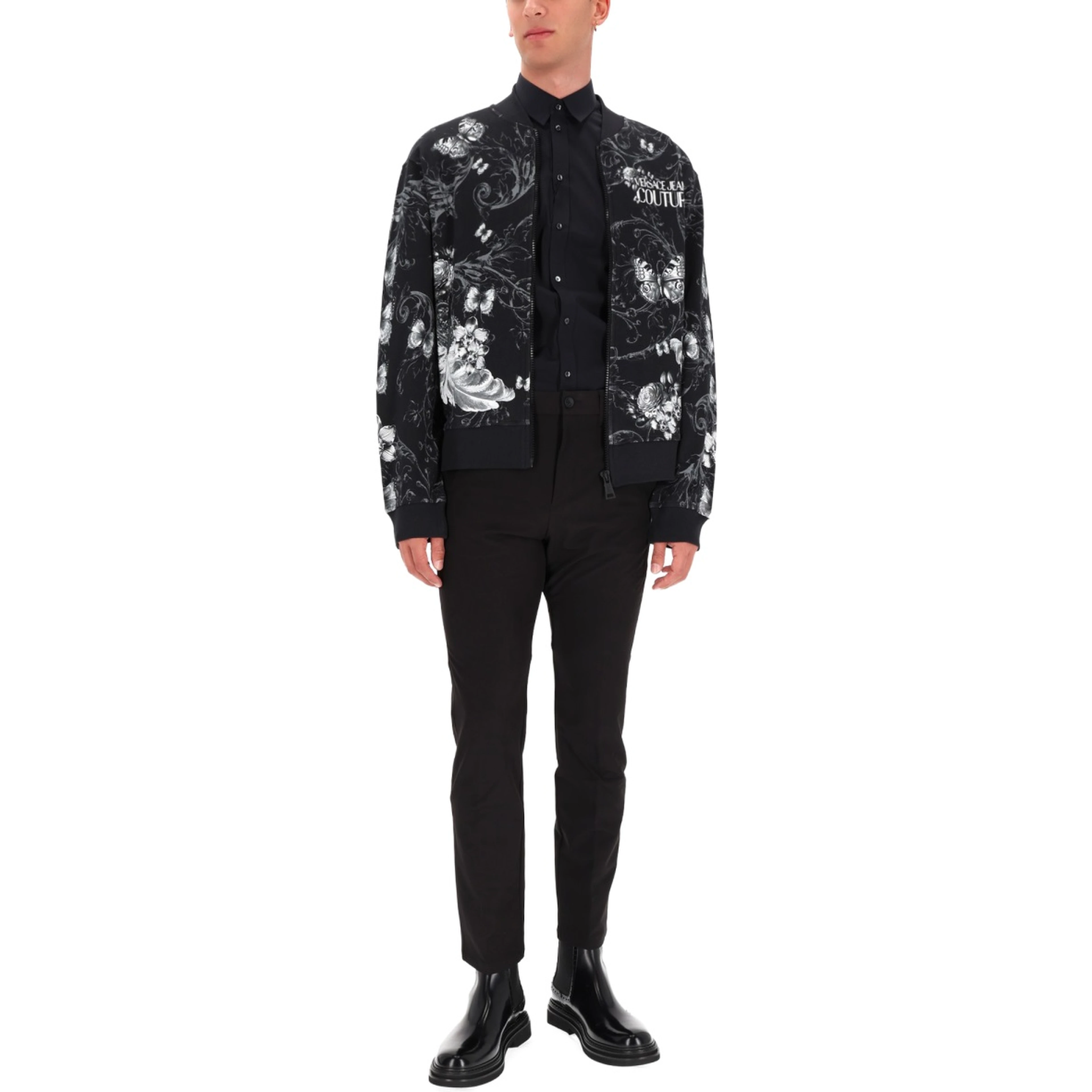 COTTON FLEECE BOMBER JACKET