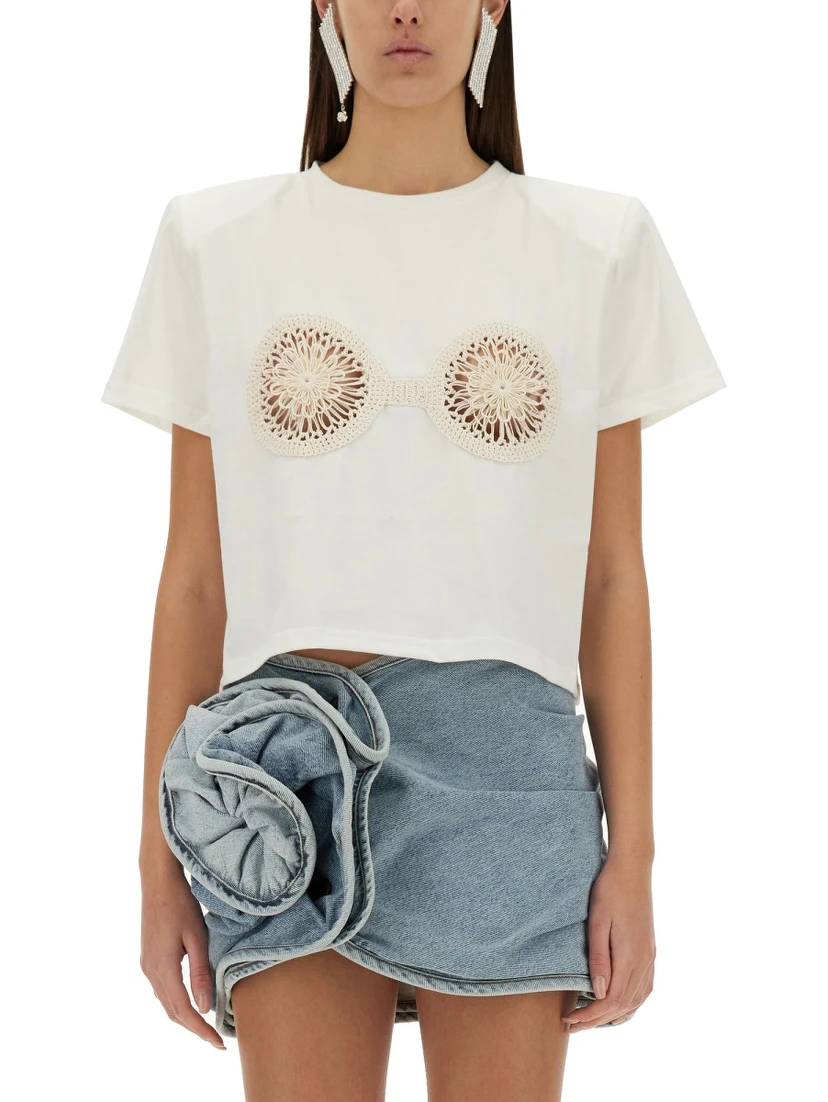 T-SHIRT WITH CROCHET BRA