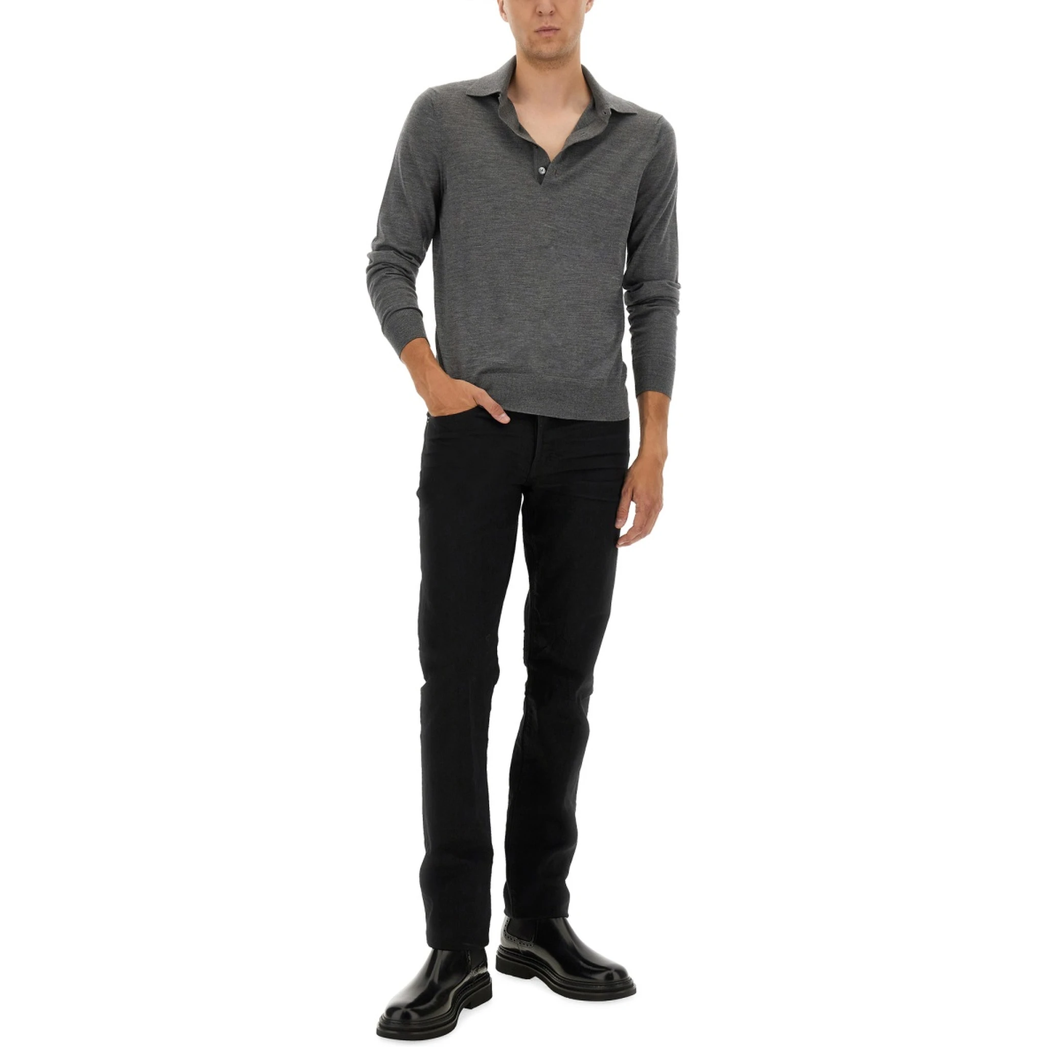 FINE MERINO VIRGIN WOOL POLO SHIRT