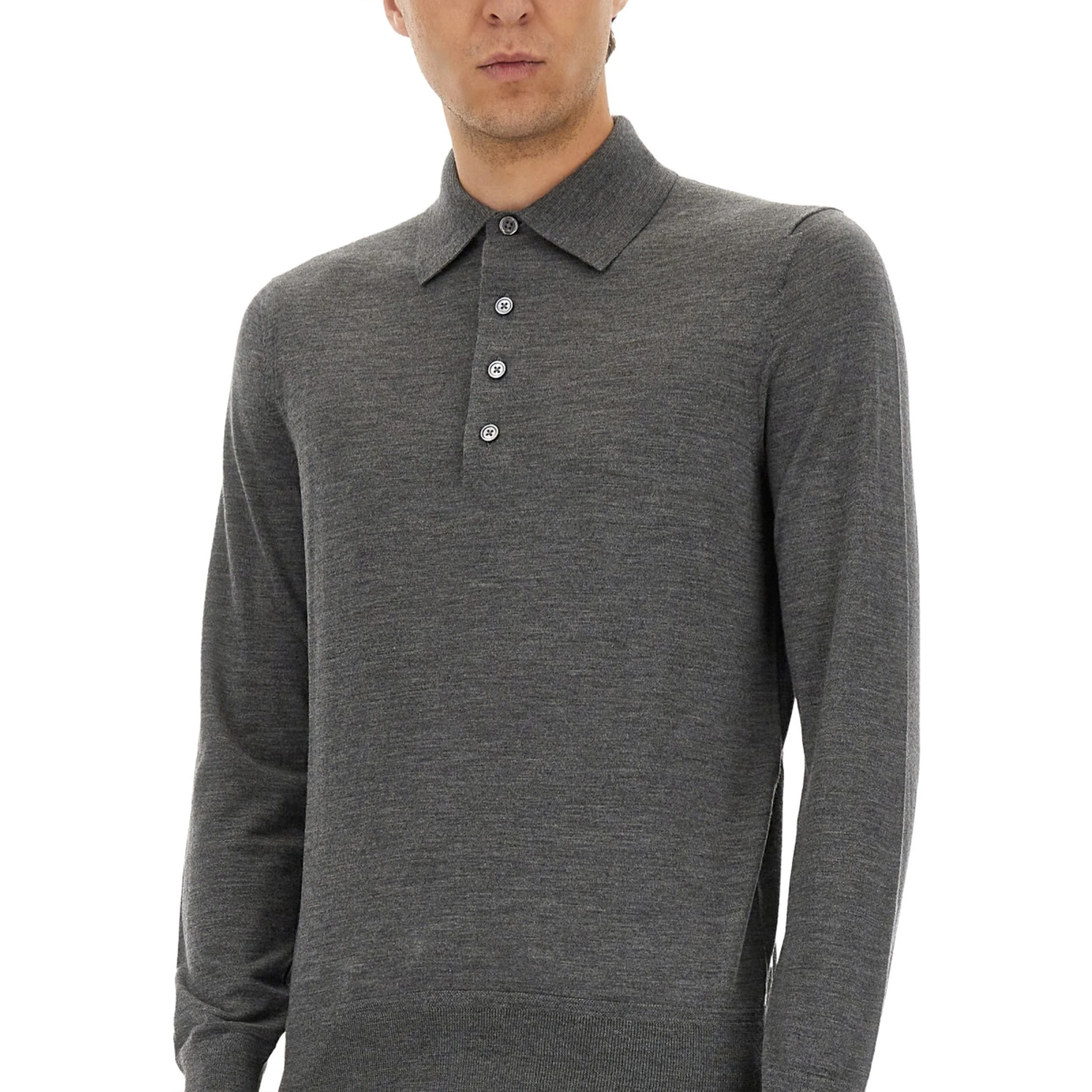 FINE MERINO VIRGIN WOOL POLO SHIRT