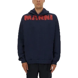 SWEATSHIRT WITH MAXI LOGO PRINT