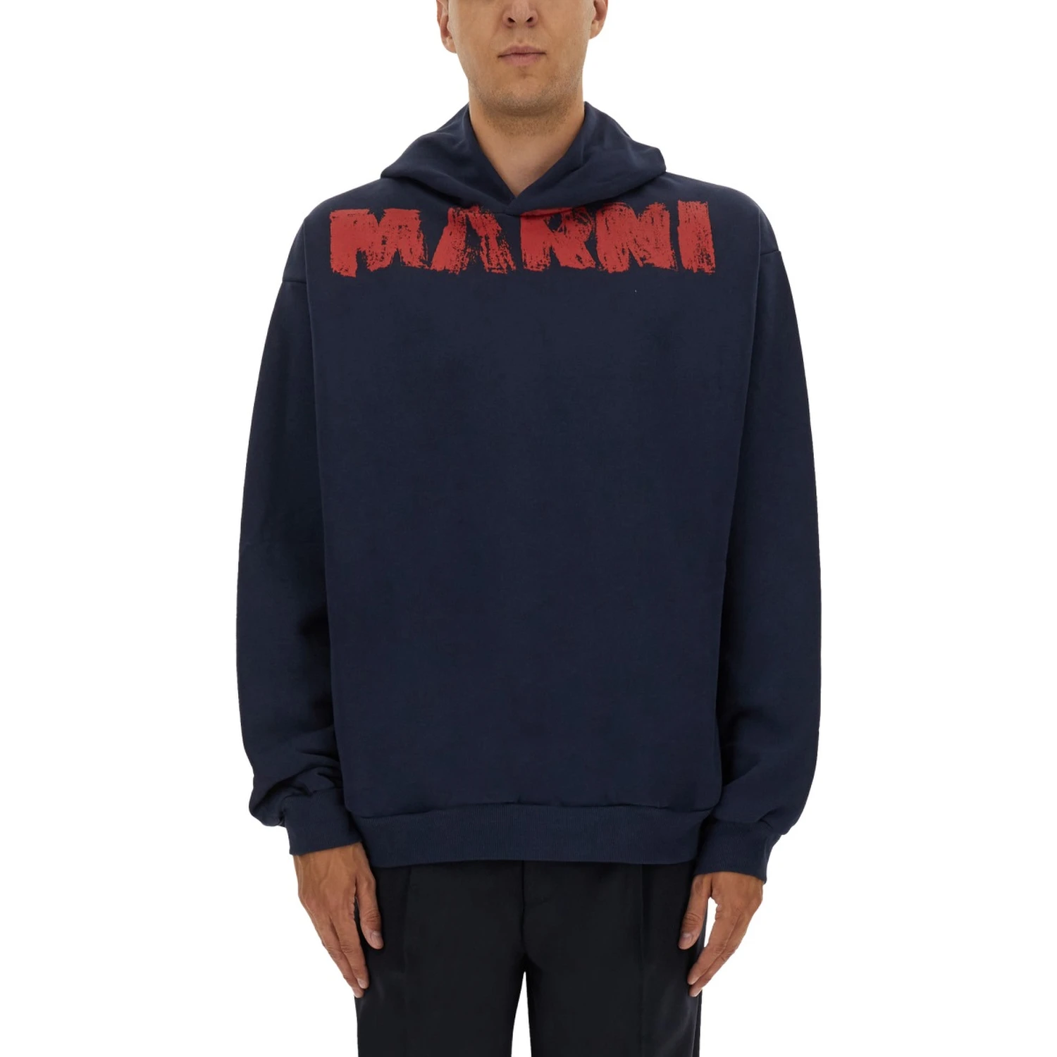 SWEATSHIRT WITH MAXI LOGO PRINT