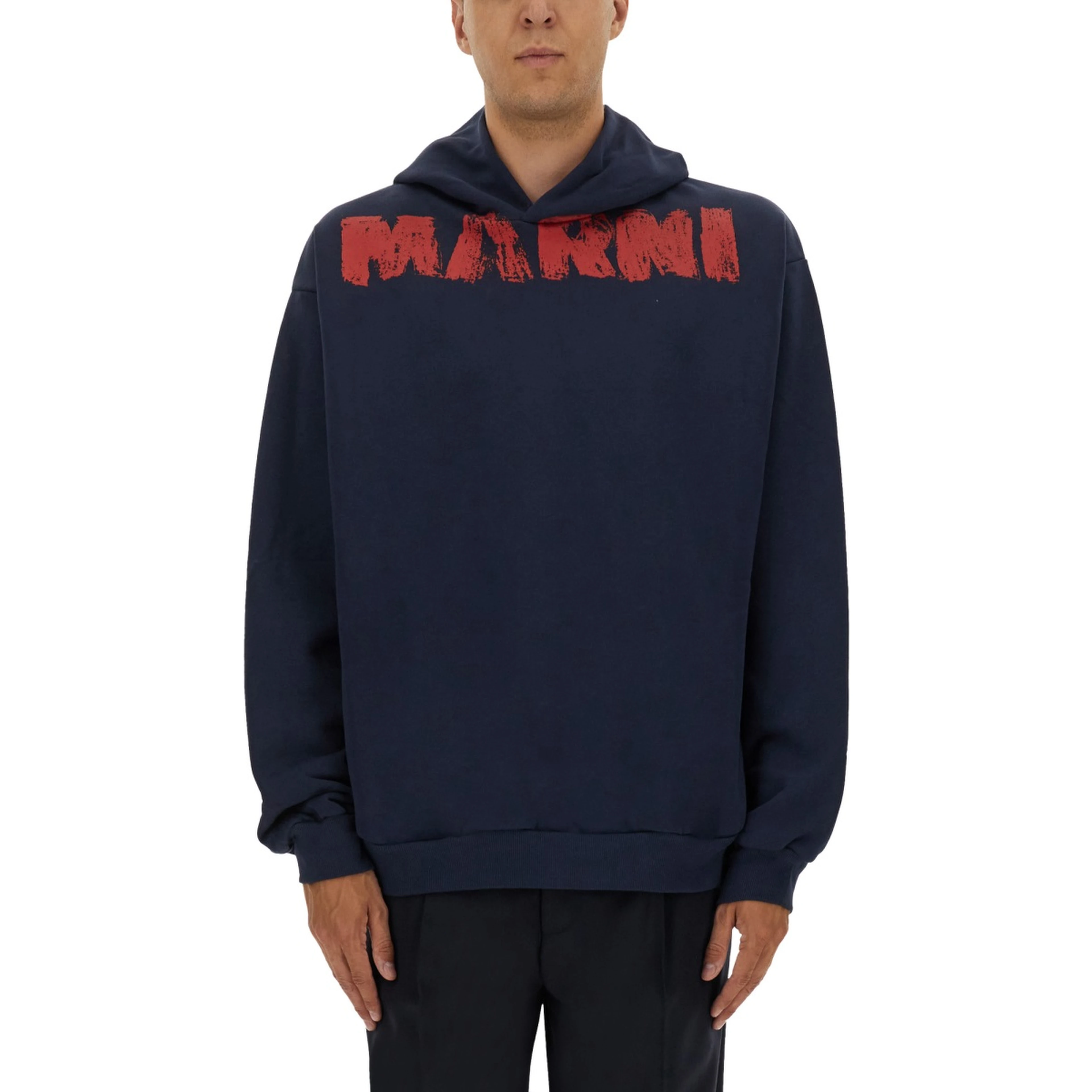SWEATSHIRT WITH MAXI LOGO PRINT